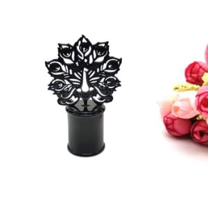 Sort blomst Zamac hætte til parfymemballage